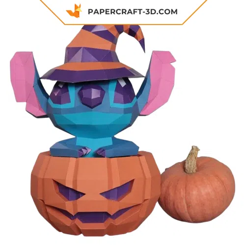Stitch Halloween Papercraft aus Origami