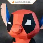 Papercraft de Stitch Deadpool em origami 3D