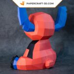Papercraft de Stitch Deadpool em origami 3D