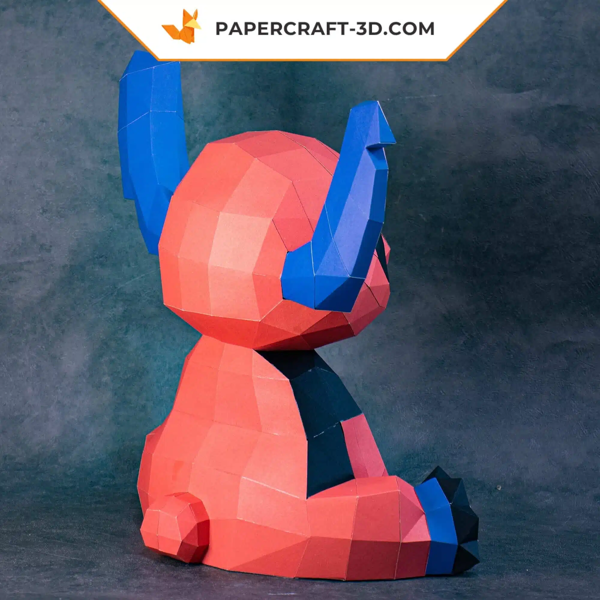 Papercraft de Stitch Deadpool em origami 3D, modelo 3D
