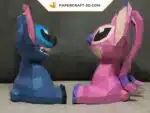 Stitch 3D Origami Papercraft, assembled
