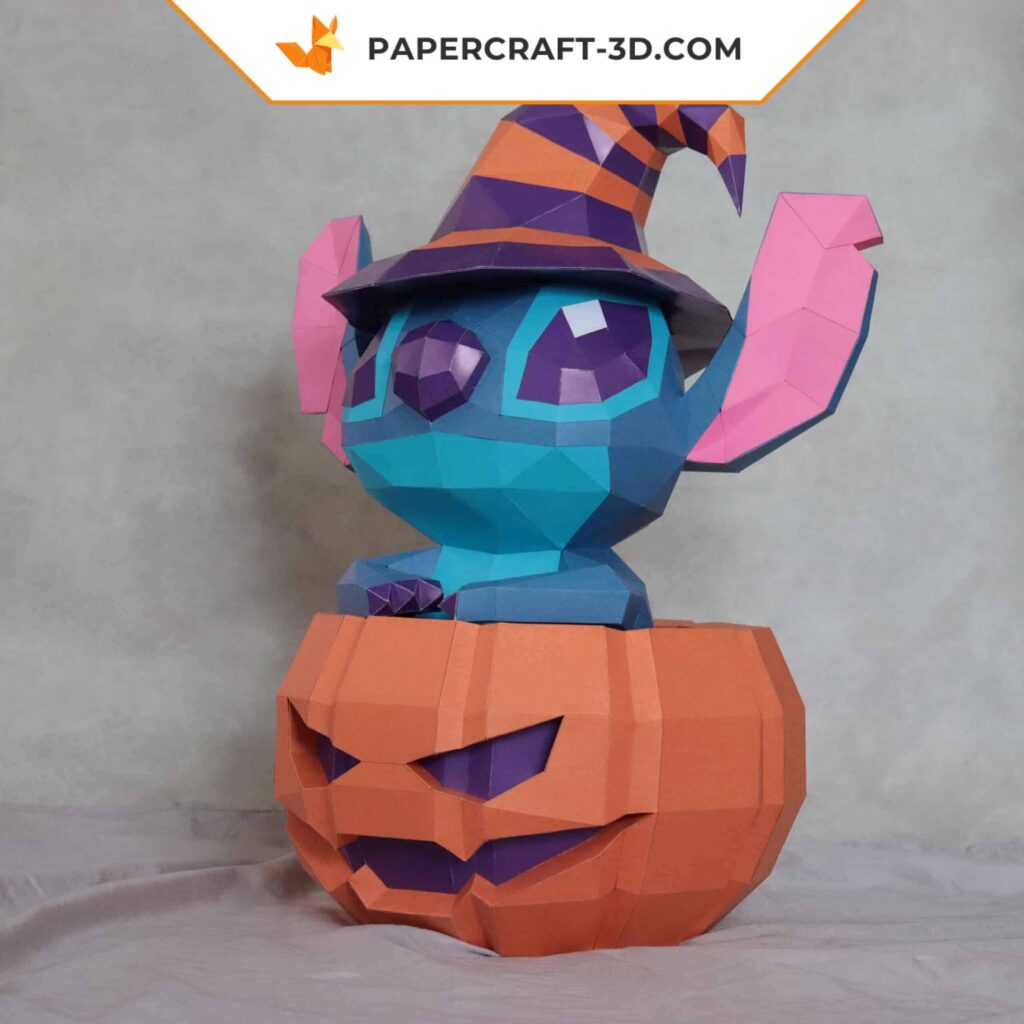Stitch Halloween Papercraft aus Origami