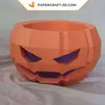 Papercraft Stitch Halloween en origami papier 3D PDF DIY pepakura modèle basse polygone, weergave 5
