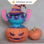 Papercraft de Stitch Halloween en origami