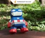 Papercraft Super-héros DIY en papier 3D, décoration de fête, modèle PDF, weergave 2
