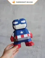 Papercraft Super-héros DIY en papier 3D, décoration de fête, modèle PDF, weergave 3