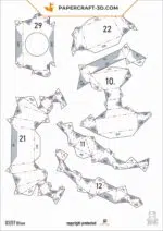 Papercraft Super-héros DIY en papier 3D, décoration de fête, modèle PDF, weergave 5