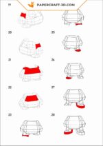 Papercraft Captain America Marvel in 3D origami