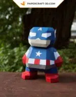 Papercraft Captain America Marvel im 3D-Origami
