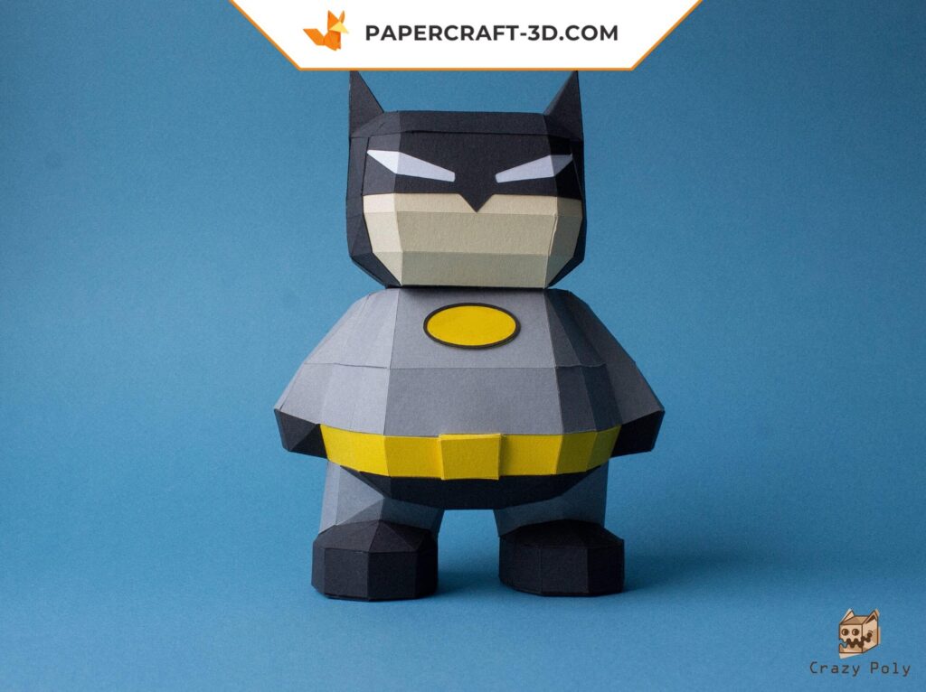 Papercraft do Batman super-herói em origami 3D