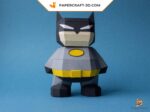 Papercraft de batman super-héro en origami 3D