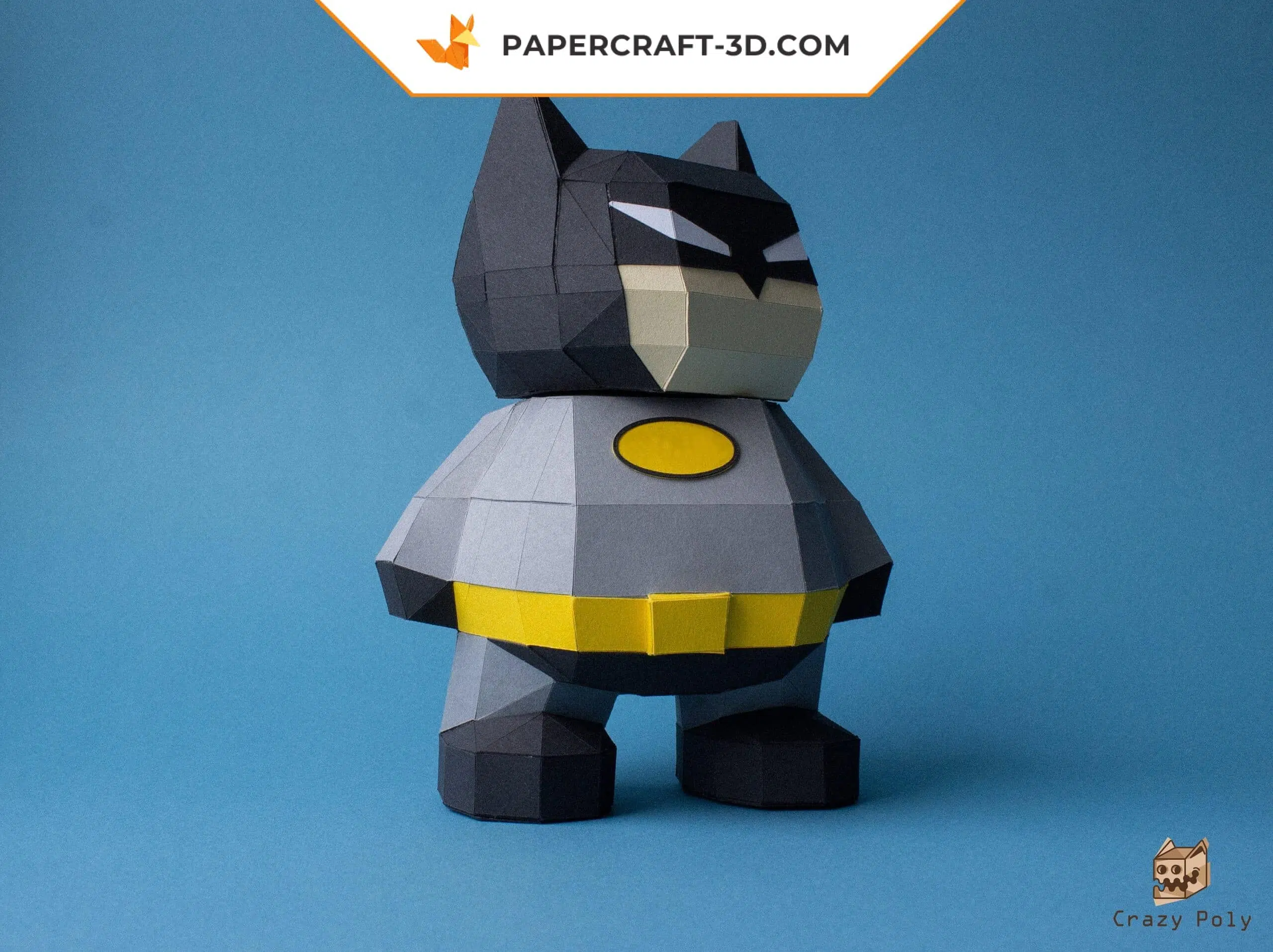Papercraft super-héros DIY en papier 3D, modèle PDF de personnage de bande dessinée, weergave 4