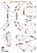 Papercraft de batman super-héro en origami 3D