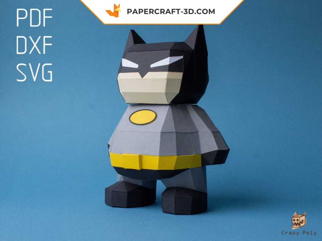 Papercraft di Batman supereroe in origami 3D