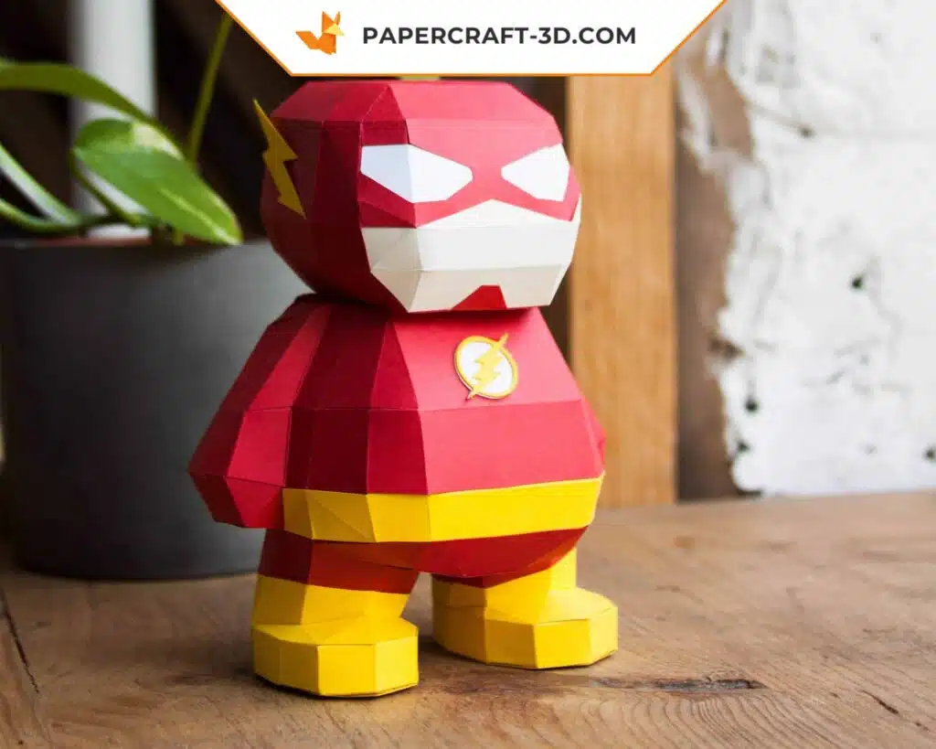 Papercraft Flash DC Comics als 3D-Origami