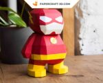 Papercraft Flash da DC Comics em origami 3D