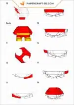 Papercraft Superhéros en origami papier 3D DIY, weergave 6