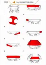 Superman papercraft super-hero origami, view 6