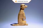 Papercraft de suricates en origami 3D