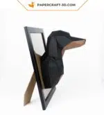 Papercraft Teckel origami papier 3D, weergave 8