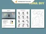 Papercraft Teckel origami papier 3D, weergave 10