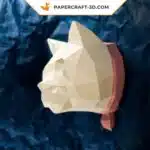 Papercraft testa di gatto in origami