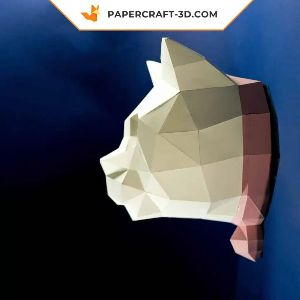 Papercraft Origami Katzenkopf