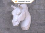 Papercraft Pferdekopf aus Origami