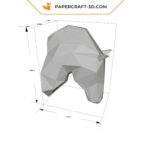 Papercraft Pferdekopf in Origami