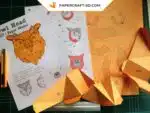 Papercraft Tête de Chouette origami papier 3D, weergave 4