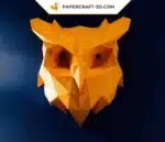 Papercraft Tête de Chouette origami papier 3D