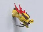 Papercraft tête de dragon chinois en origami papier 3D