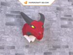 Papercraft testa di drago in origami 3D