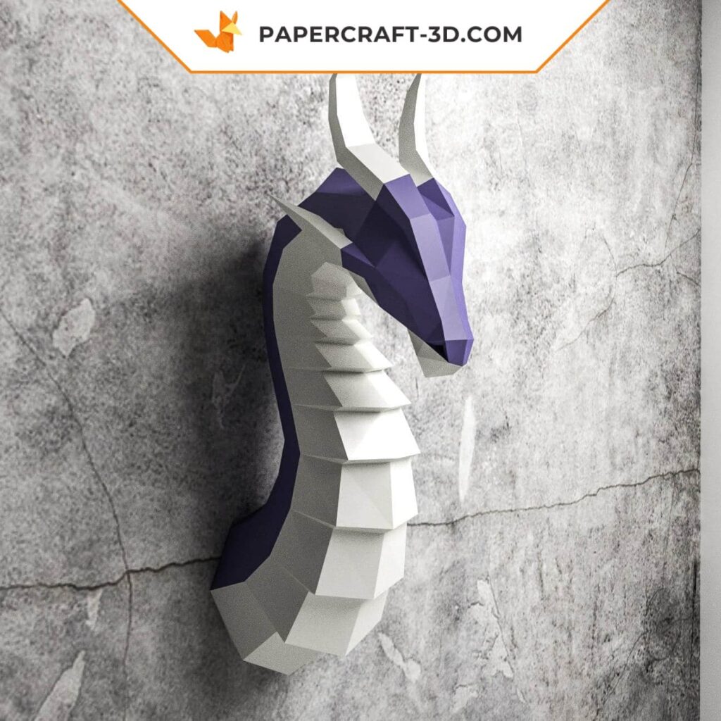 Papercraft busto de águia-real em origami