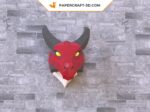 Papercraft Drachenkopf als 3D-Origami