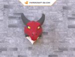 Papercraft testa di drago in origami 3D