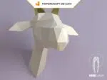 Papercraft tête de girafe en origami papier 3D DIY
