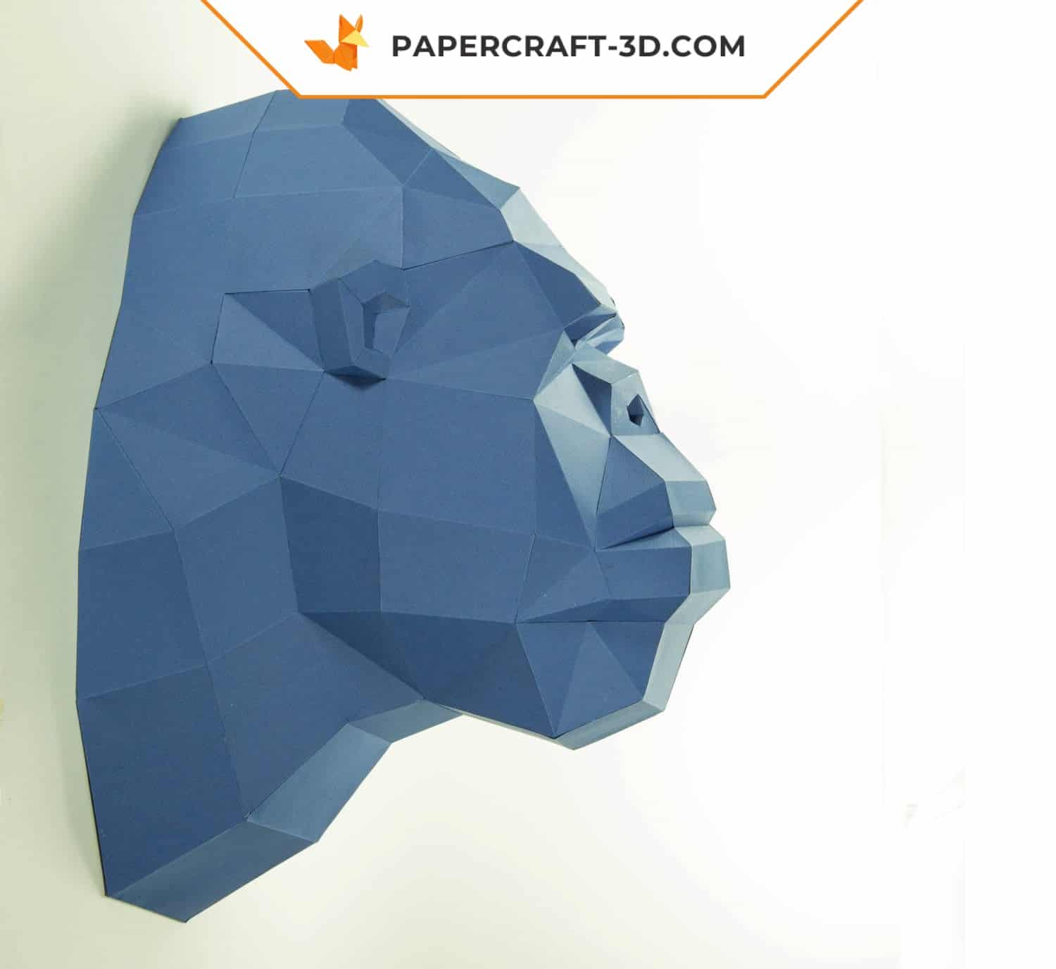 Papercraft cabeza de gorila King Kong en origami 3D Papercraft cabeza de gorila King Kong en origami 3D