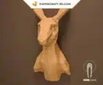 Papercraft Kängurukopf als 3D-Origami