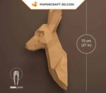 Papercraft tête de kangourou en origami 3D