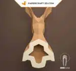 Papercraft Kängurukopf als 3D-Origami