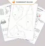 Papercraft Kängurukopf als 3D-Origami