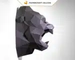 Papercraft Tête de King Kong en origami papier 3D, weergave 2