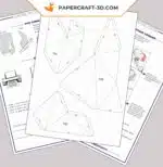 Papercraft eines Schafkopfes in Origami 3D