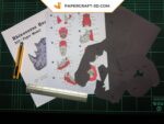 Papercraft tête de rhinocéros murale en origami 3D