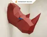 Papercraft de tête de rhinocéros en origami 3D