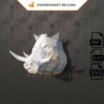 Papercraft tête de sanglier en origami