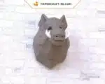 Papercraft cabeza de jabalí en origami