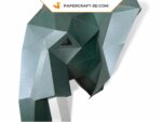 Papercraft elephant head in origami