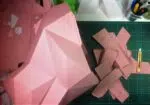 Papercraft cabeça de hipopótamo em origami